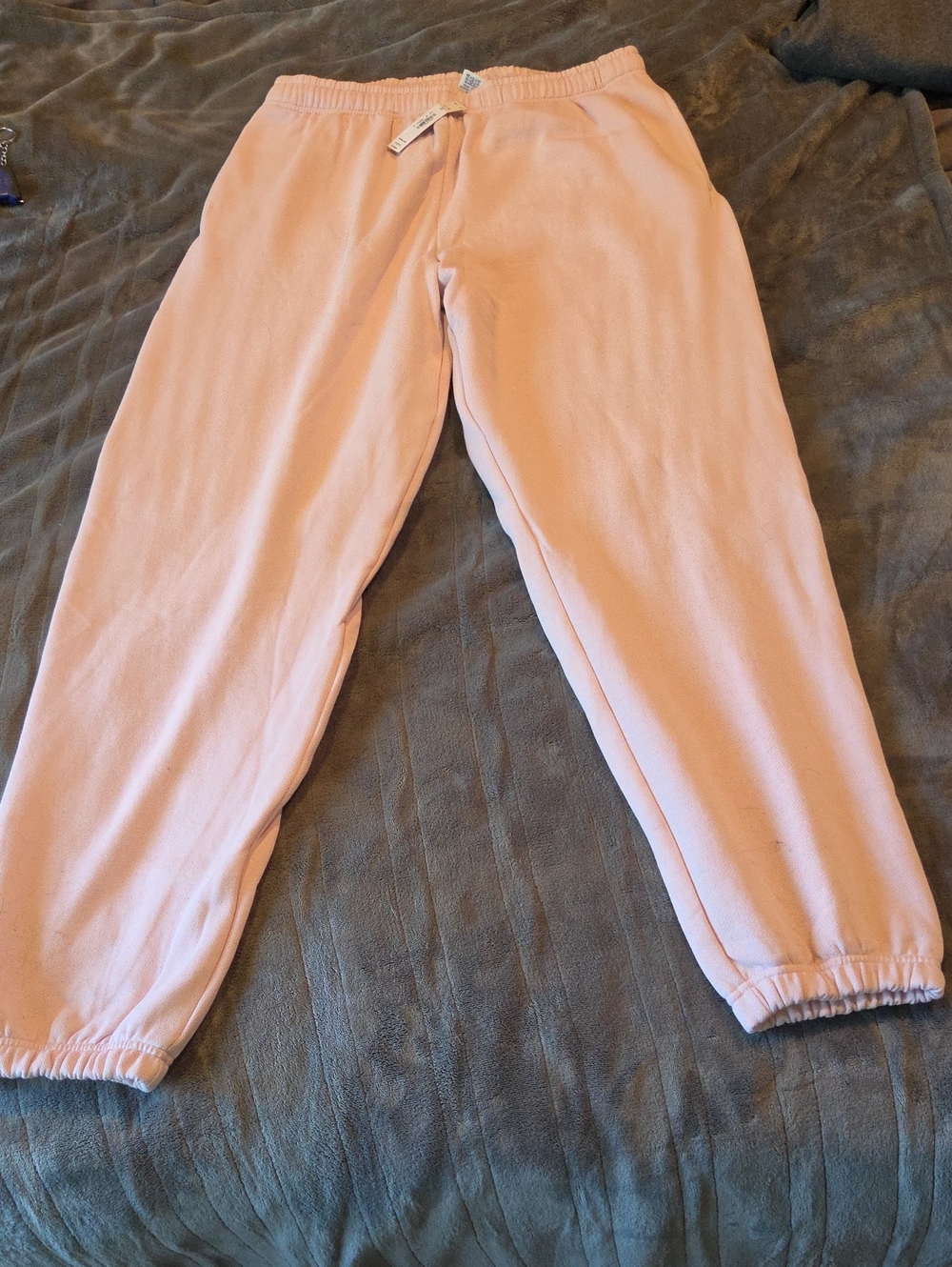 NWT Victoria's Secret Pink Loose Fit Sweatpants, Size Large Long